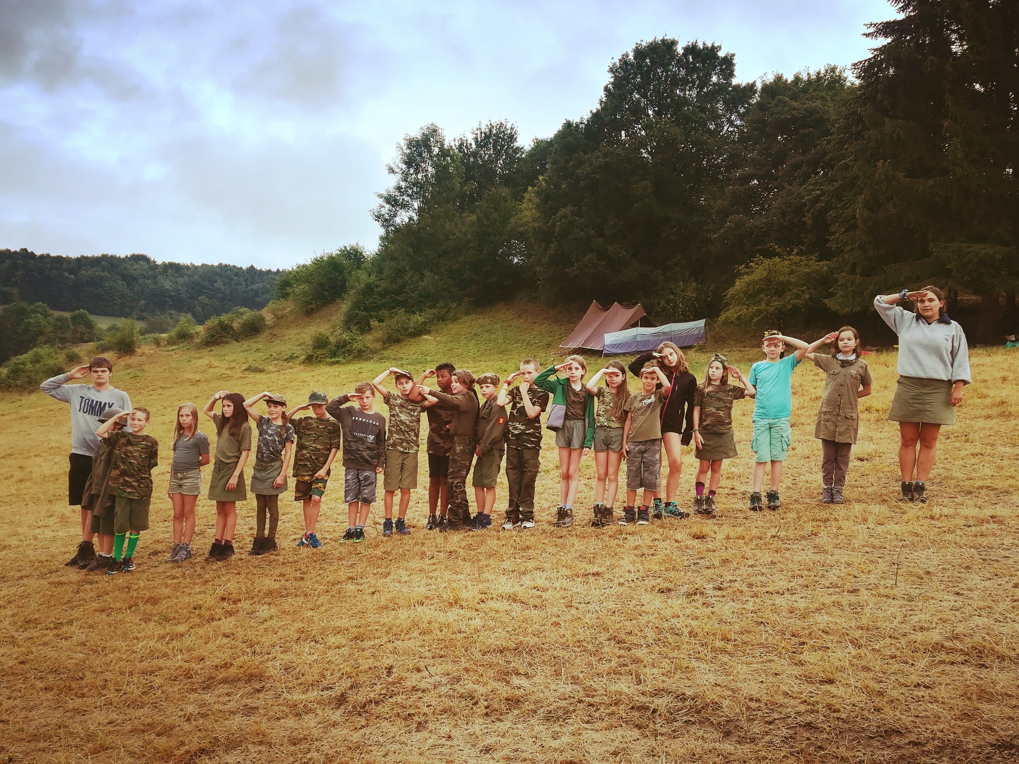 Leden scouts Kalfort op kamp